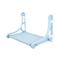 Light-blue window perch with a canvas sling and four suction cups