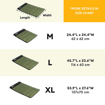 Foldable Elevated Dog Bed with Waterproof Mat for Small, Medium & Large Dogs, Portable Raised Cot Set with Breathable Mesh for Camping, Travel & Patios