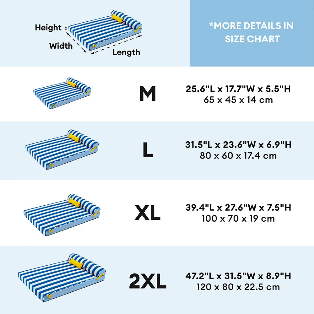 Cooling Orthopedic Dog Bed for Small, Medium & Large Dogs, Memory Foam Crate Mat with Cool-Touch Fabric, Water-Resistant, Machine Washable, for Summer