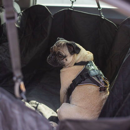 Waterproof Car Seat Cover for Dogs, Non-Slip Pet Back Seat Protector with Adjustable Straps & Storage Pockets, for Cars, Trucks & SUVs, Easy to Clean
