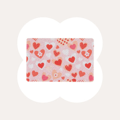 Heart Pattern Cat Litter Mat for Indoor Cats, Soft Litter Trapping Rug, Paw-Friendly & Easy to Clean, for Litter Boxes, Bathrooms & Laundry Rooms