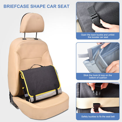 Portable Dog Booster Car Seat for Small & Medium Dogs, Waterproof Travel Pet Car Bed with Safety Leash, Foldable Elevated Seat for Pets up to 25 lbs