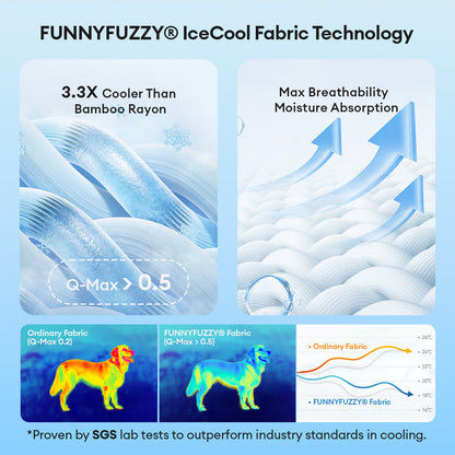 Extra Large Cooling Orthopedic Dog Bed for Big & Senior Dogs, Washable Rectangle Pet Bed with Raised Headrest Edge, Non-Slip, for Indoor & Outdoor Rest