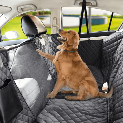 Waterproof Car Seat Cover for Dogs, Non-Slip Pet Back Seat Protector with Adjustable Straps & Storage Pockets, for Cars, Trucks & SUVs, Easy to Clean