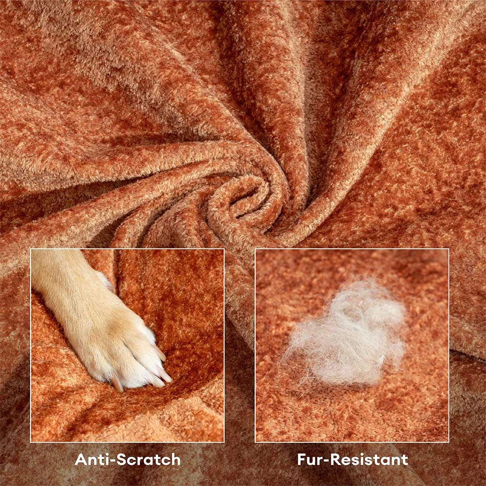Calming Donut Dog Bed for Small & Medium Dogs, Orthopedic Round Velvet Pet Bed with Pillow, Washable Zip Cover, Non-Slip, for Senior & Anxious Dogs