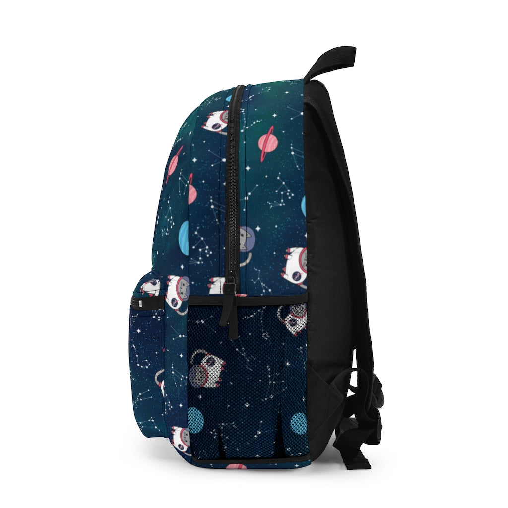 Space Cat Galaxy Backpack for Kids, Girls & Boys, Waterproof School Bookbag with 15 Inch Laptop Sleeve & Padded Straps, for Class, Travel & Adventures