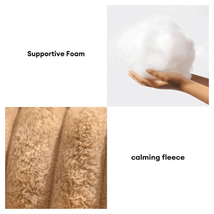 Fluffy Orthopedic Dog Sofa Bed for Small, Medium & Large Dogs & Cats, Faux Fur Pillow Couch with Machine Washable Removable Cover for Sleeping & Naps