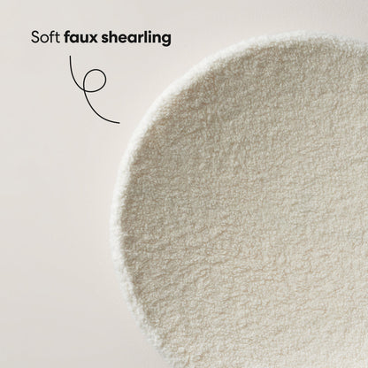 Modern Cat Bed Cushion for Indoor Cats & Kittens, Sculpted Foam Nest with Soft Faux Shearling Cover, for Napping, Lounging, Bedrooms & Sunny Spots