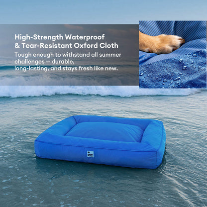 Waterproof Orthopedic Dog Bed for Large & Medium Dogs, Scratch-Resistant Surround Bolster Pet Bed, Washable, Non-Slip, for Indoor, Patio & Crates