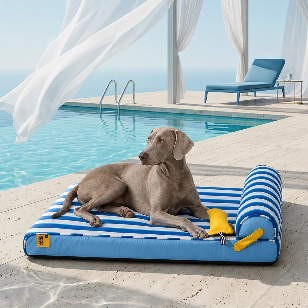 Cooling Orthopedic Dog Bed for Small, Medium & Large Dogs, Memory Foam Crate Mat with Cool-Touch Fabric, Water-Resistant, Machine Washable, for Summer