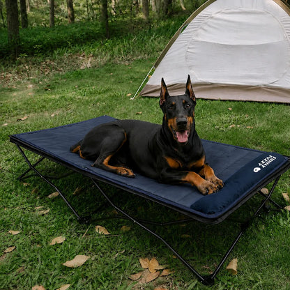 Foldable Elevated Dog Bed with Waterproof Mat for Small, Medium & Large Dogs, Portable Raised Cot Set with Breathable Mesh for Camping, Travel & Patios