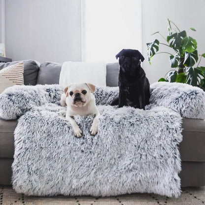 Fluffy Couch Cover for Dogs & Cats, Soft Plush Pet Sofa Protector Blanket, Furniture Cover for Living Rooms, Sofas, Loveseats & Pet Hair Defense