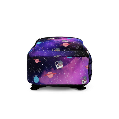 Cosmic Galaxy Cat Backpack for Students & Cat Lovers, Waterproof Bookbag with 15 Inch Laptop Sleeve, Padded Straps & 4 Pockets, for School & Travel