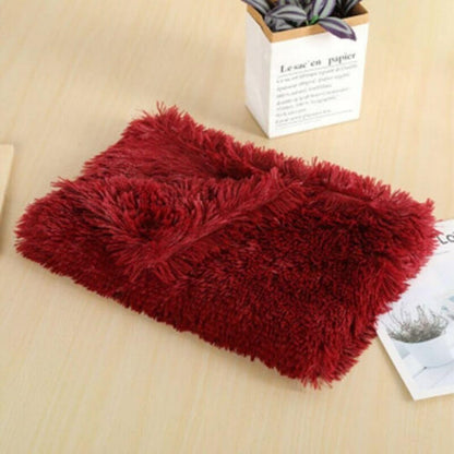 Anti-Anxiety Fluffy Pet Blanket for Dogs & Cats, Soft Plush Calming Throw for Puppies & Kittens, Cozy Cover for Beds, Crates, Sofas & Car Rides