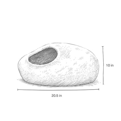 Gradient Wool Felt Cat Cave for Indoor Cats & Kittens, Modern Calming Hideaway Bed for Hiding & Napping, for Living Rooms, Bedrooms & Quiet Corners