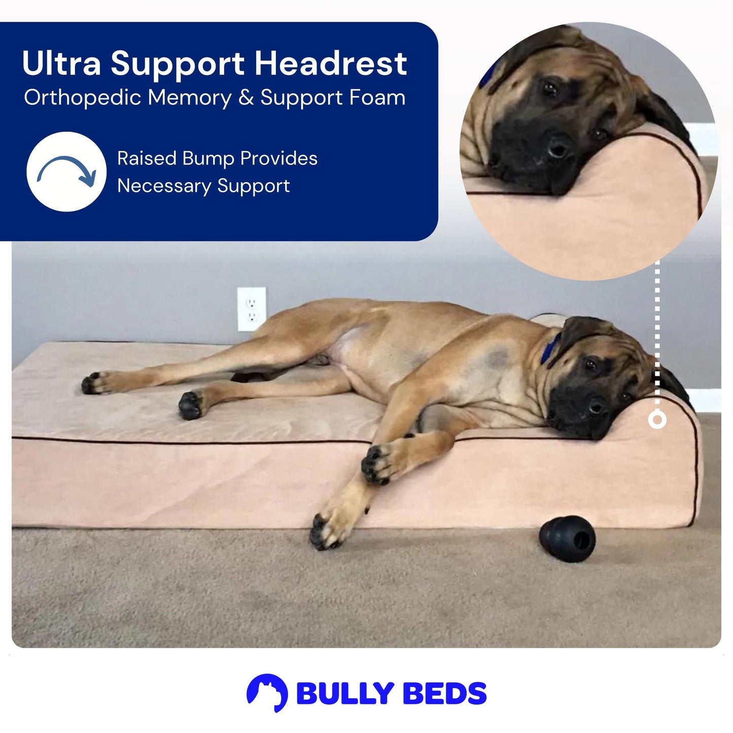 Orthopedic Memory Foam Dog Bed for Large & Extra Large Breeds, Waterproof Washable Big Dog Bed for Arthritic & Senior Dogs, Non-Slip, Chew-Guard Zipper