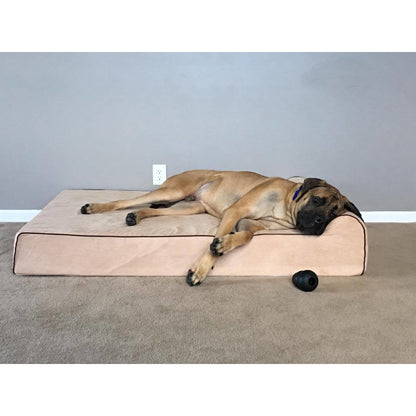 Orthopedic Memory Foam Dog Bed for Large & Extra Large Breeds, Waterproof Washable Big Dog Bed for Arthritic & Senior Dogs, Non-Slip, Chew-Guard Zipper