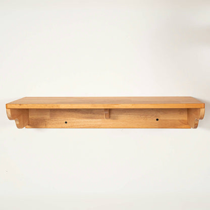 Large Cat Wall Perch for Indoor Cats, Long Rubberwood Floating Shelf Bed for Lounging & Stretching, Pairs with Cat Steps, for Cat Walls & Bedrooms