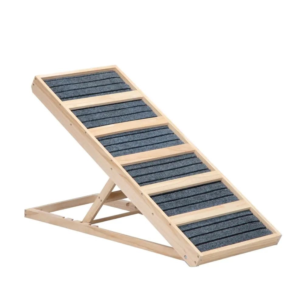 Portable Wooden Dog Ramp for Beds, Couches & Cars, 39 Inch Folding Pet Ramp for Small, Senior & Large Dogs, Easy-Train Indoor Outdoor Dog Ramp