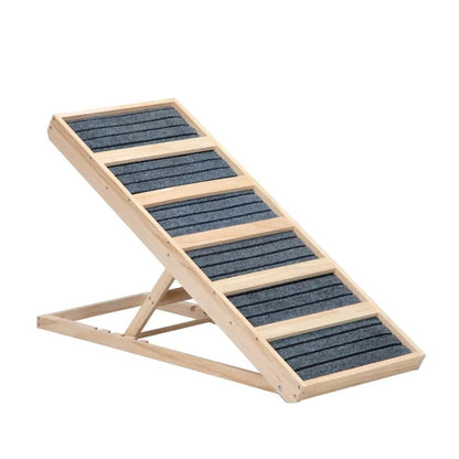 Portable Wooden Dog Ramp for Beds, Couches & Cars, 39 Inch Folding Pet Ramp for Small, Senior & Large Dogs, Easy-Train Indoor Outdoor Dog Ramp