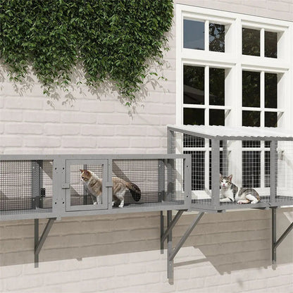 Modular Wall-Mounted Cat Tunnel for Indoor Cats, 2-Section Customizable Climbing & Hideaway Tunnel, Easy-Clean, for Apartments & Playrooms