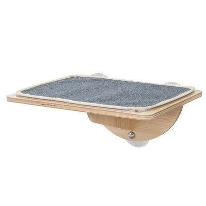 Sturdy Cat Window Perch with Suction Cups for Indoor Cats, Elevated Sunny Seat Hammock Bed, Wall or Window Mount, for Lounging & Bird Watching