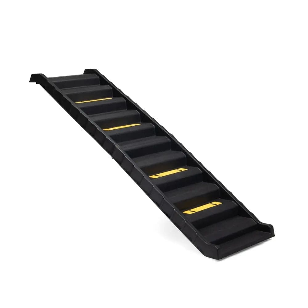 Folding Dog Car Ramp for Small & Large Dogs, Portable Lightweight Pet Ramp with Steps for SUVs, Trucks, Beds & Couches, Supports up to 165 lbs