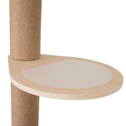 Floor-to-Ceiling Cat Tree Scratching Post for Indoor Cats, 87-111 Inch Adjustable Tall Climbing Tower with Perches, for Large & Multi-Cat Homes
