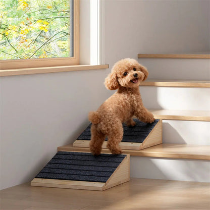Anti-Slip Dog Stairs for Small & Large Dogs, Portable Pet Steps for Bed, Couch & Sofa, Lightweight Indoor Dog Staircase for Senior Pets & Puppies