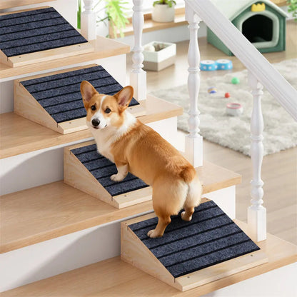 Anti-Slip Dog Stairs for Small & Large Dogs, Portable Pet Steps for Bed, Couch & Sofa, Lightweight Indoor Dog Staircase for Senior Pets & Puppies