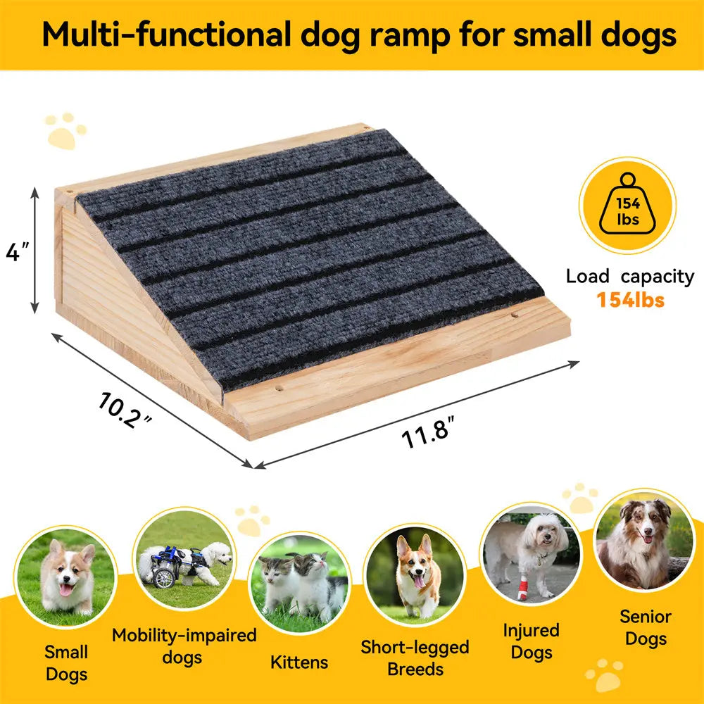 Anti-Slip Dog Stairs for Small & Large Dogs, Portable Pet Steps for Bed, Couch & Sofa, Lightweight Indoor Dog Staircase for Senior Pets & Puppies