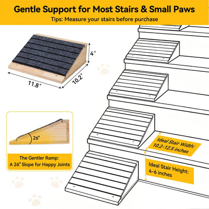 Anti-Slip Dog Stairs for Small & Large Dogs, Portable Pet Steps for Bed, Couch & Sofa, Lightweight Indoor Dog Staircase for Senior Pets & Puppies