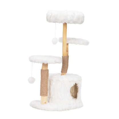 Cloud Cat Tree Tower for Indoor Cats, 42 Inch Multi-Level Cat Climbing Tower with Scratching Posts & Perches, Cute Cat Furniture for Play & Rest