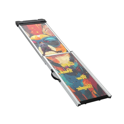 Telescoping Aluminum Dog Ramp for Cars, SUVs & Couches, 63 Inch Extendable Non-Slip Pet Ramp for Large & Senior Dogs, Portable Travel Ramp, 330 lbs