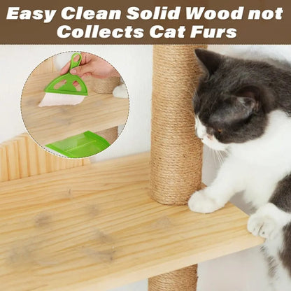 Modern Wall Mounted Cat Climbing Tree for Indoor Cats, Multi-Level Space-Saving Cat Wall Tower with Perches, for Apartments, Living Rooms & Cat Rooms