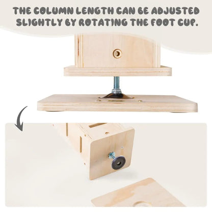 Adjustable Floor-to-Ceiling Cat Tree for Large Indoor Cats, Tall Climbing Pole Tower with Platforms, No-Drill Setup, for Living Rooms & Apartments