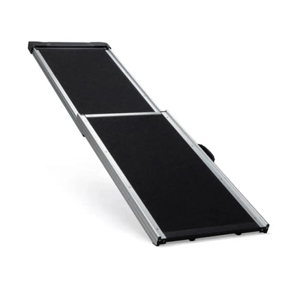 Extra Long Telescoping Aluminum Dog Ramp for Trucks, SUVs & Cars, 88 Inch Extended Non-Slip Pet Ramp for Large, Small & Senior Dogs, Adjustable