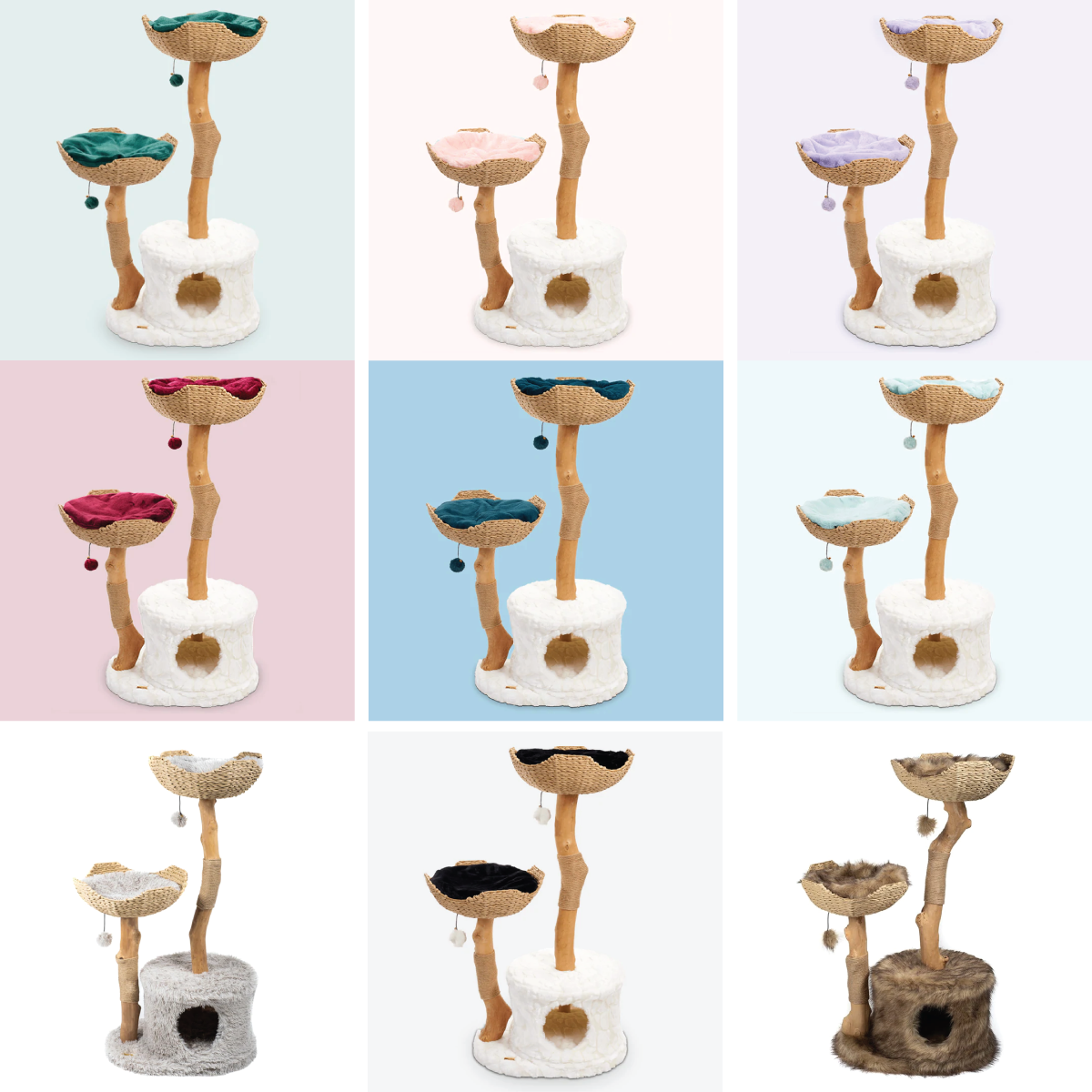 Replacement Cat Tree Cushion Pad for Perches, Towers & Wooden Cat Beds, Soft Custom Comfort Upgrade for Lounging, Napping & Matching Home Decor