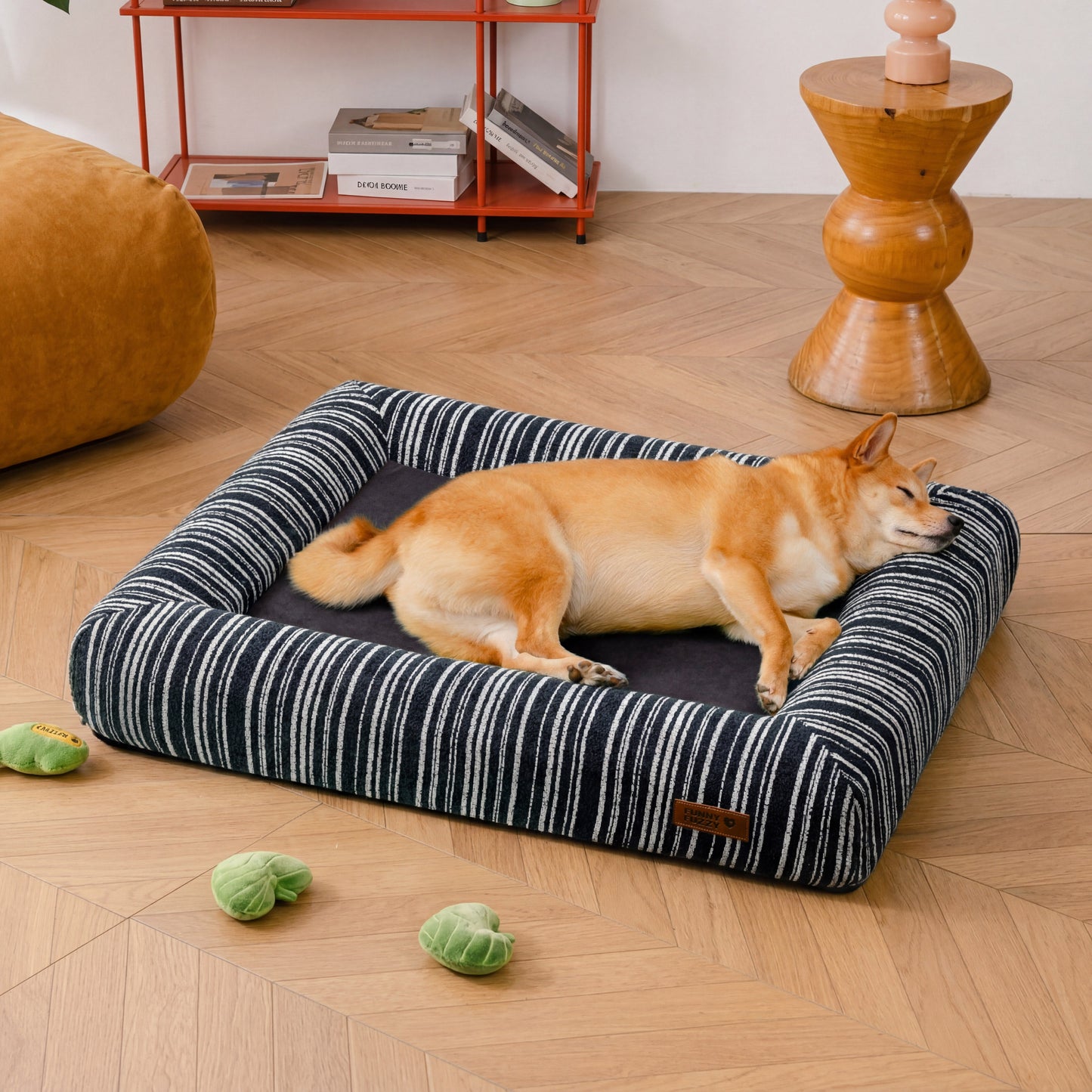 Orthopedic Dog Bed for Small, Medium & Large Dogs, Memory Foam Bolster Sofa Pet Bed, Washable Cover, Non-Slip Bottom, for Sleeping, Crates & Couches