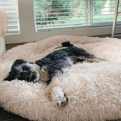 Calming Anti-Anxiety Dog Bed for Small, Medium & Large Dogs, Plush Donut Round Puppy Bed, Cozy & Soothing, for Sleeping, Crates & Living Rooms