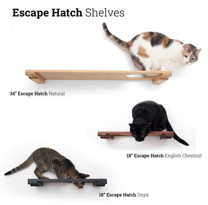 Wall-Mounted Cat Shelf for Indoor Cats, Solid Bamboo Floating Perch with Optional Faux Fur Plush Bed, Space-Saving Wall Furniture for Lounging & Climbing