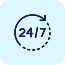 Dedicated 24/7 customer support icon