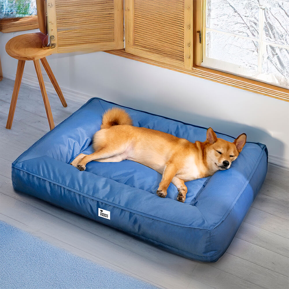 Waterproof Orthopedic Dog Bed for Large & Medium Dogs, Scratch-Resistant Surround Bolster Pet Bed, Washable, Non-Slip, for Indoor, Patio & Crates
