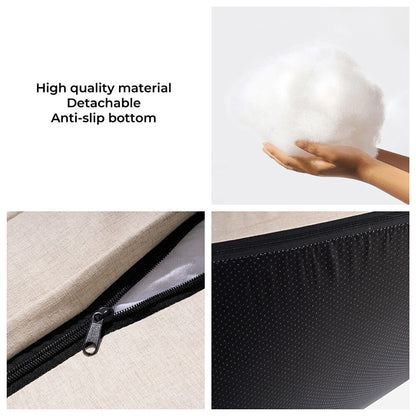 Orthopedic Foam Dog Sofa Bed for Small, Medium & Large Dogs, Full Support Bolster Pet Lounger with Pillow Edges, Machine Washable, Non-Slip Bottom