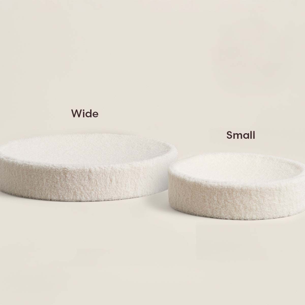 Modern Cat Bed Cushion for Indoor Cats & Kittens, Sculpted Foam Nest with Soft Faux Shearling Cover, for Napping, Lounging, Bedrooms & Sunny Spots