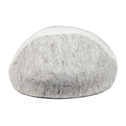 Striped Wool Felt Cat Cave for Indoor Cats & Kittens, Modern Secure Hideout Bed for Hiding & Napping, for Living Rooms, Bedrooms & Minimalist Homes