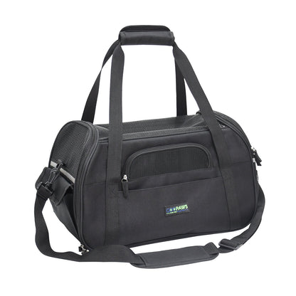 Portable Soft Pet Carrier for Kittens, Puppies & Small Dogs, Airline Underseat Cat Travel Bag with Mesh Panels & Seat Belt Loop, for Flights & Cars