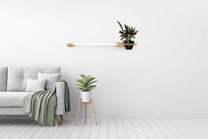 Wall-Mounted Cat Hammock with Planter for Indoor Cats, Hanging Lounge Bed for Cat Grass & Greenery, Stud-Mount Wall Furniture for Napping & Foraging