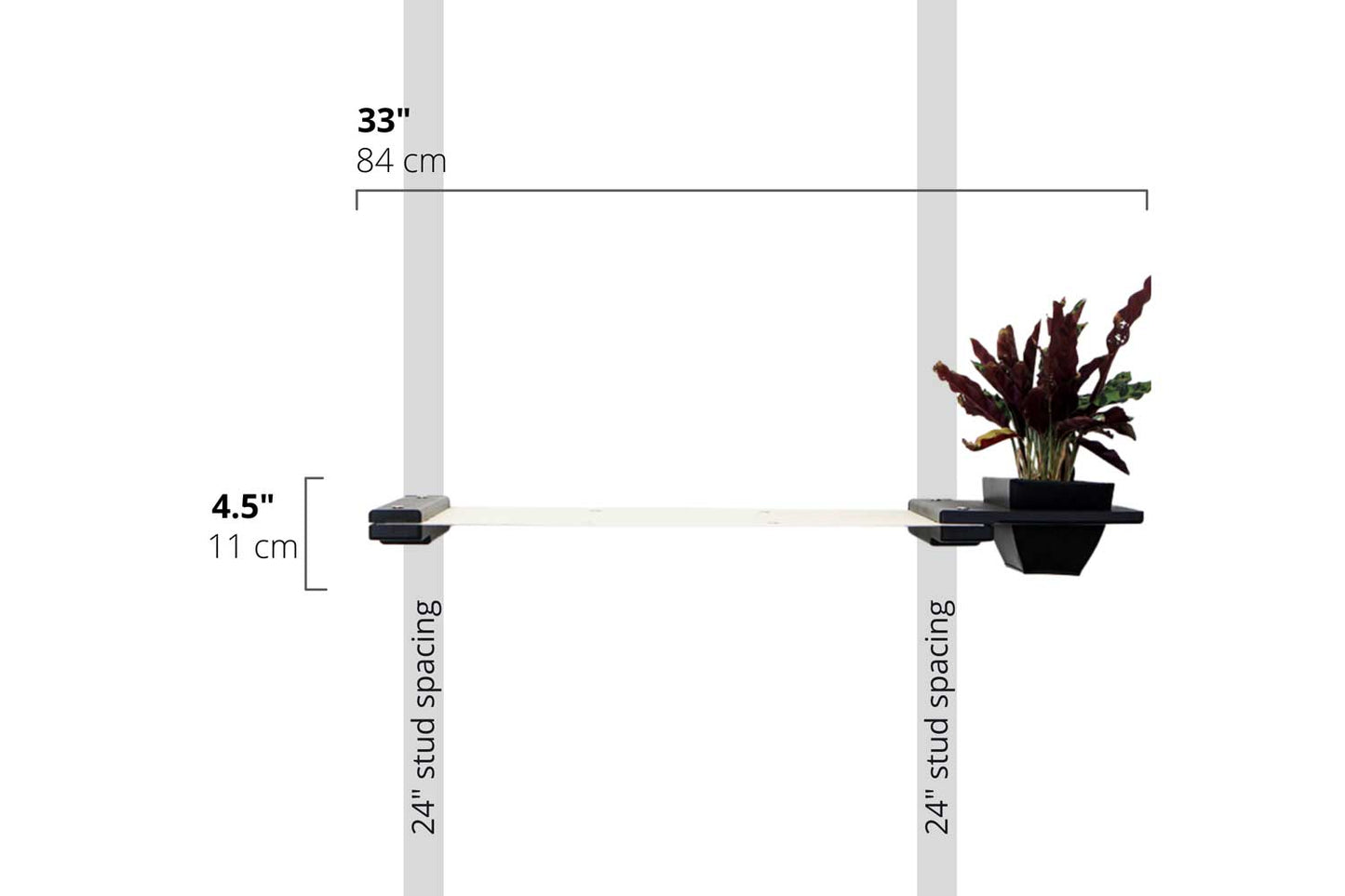 Wall-Mounted Cat Hammock with Planter for Indoor Cats, Hanging Lounge Bed for Cat Grass & Greenery, Stud-Mount Wall Furniture for Napping & Foraging