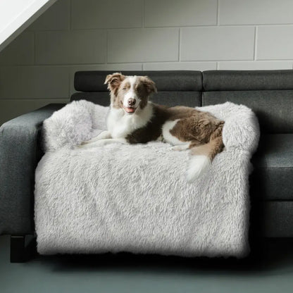 Fluffy Couch Cover for Dogs & Cats, Soft Plush Pet Sofa Protector Blanket, Furniture Cover for Living Rooms, Sofas, Loveseats & Pet Hair Defense